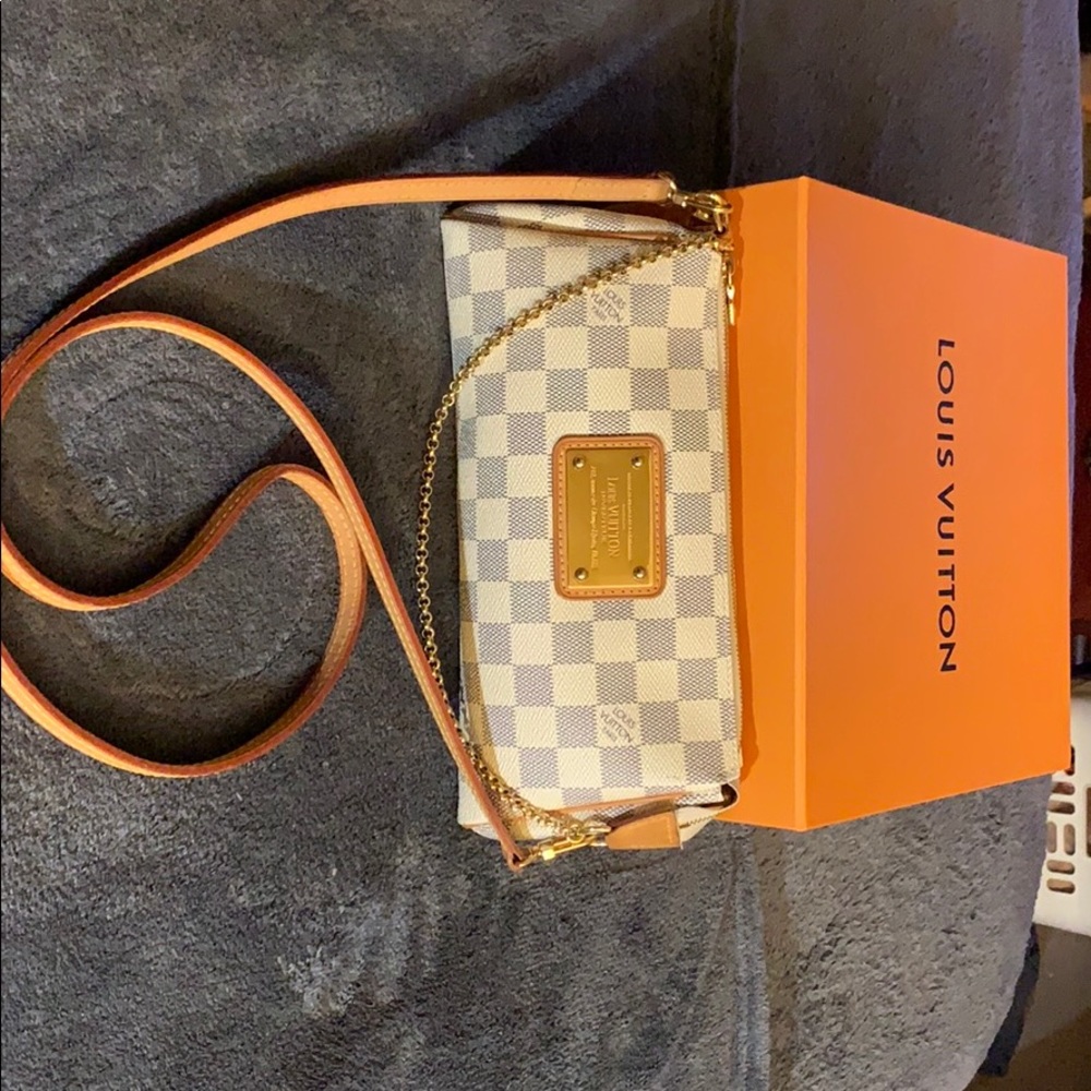 Louis Vuitton Azur Damier Eva Crossbody Clutch